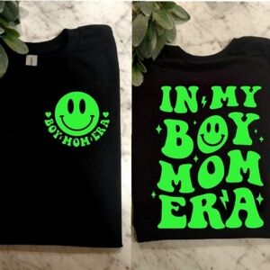 Boy mom shirt boy mom era retro cute popular trending mama Lime Green